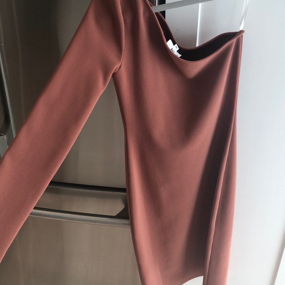 Knee length one shoulder dress